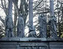 The Calvary of Protest by Yves Hernot, created to protest the statue of Renan.