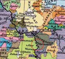 Location of the Lordship in the Hesse region