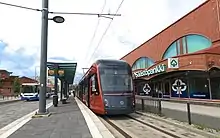 Tram in Hervanta, Tampere.