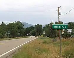 Entering Hesperus from the south on State Highway 140