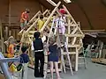 Children building a replica