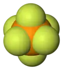 Spacefill model of hexafluorophosphate