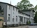 Former station building, street side