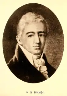 Hibbert Newton Binney, died 1842, painter, Ensign, Royal Nova Scotia Volunteer Regiment; son-in-law of John Creighton (judge)