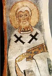 Image 24A Greek fresco of Athanasius of Alexandria, the chief architect of the Nicene Creed, formulated at Nicaea (from Trinity)