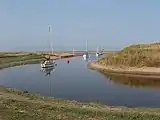 Yachts moored at the mouth of the River Alt