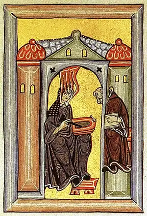 Hildegard of Bingen, considered by scholars to be the founder of scientific natural history in Germany.