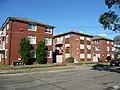 Characteristic three-storey blocks of home units, Unsted Crescent