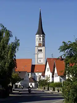 Center of the village with the Church of Saint Silvester