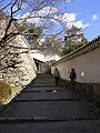 One of the steep, narrow walkways controlling access to the castle