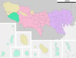 Location of Hinohara in Tokyo