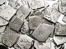 Image 20A hoard of mostly Mauryan  punch-marked coins (from Punch-marked coins)