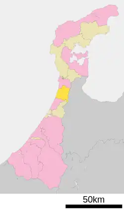Location of Hōdatsushimizu in Ishikawa Prefecture