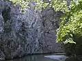 The Höllental: rock wall near the Rechen bridge