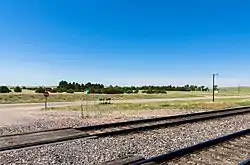 Hoffland as seen from across Nebraska Highway 2, July 2017