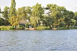 A water-rescue station on Bilohrudyy Island