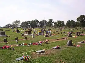 Holland Cemetery, a rural cemetery in northeast Oklahoma.