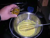 Hollandaise sauce prepared with whisky