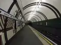 Eastbound platform looking south towards central London