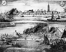 The town being burnt during Holmes's Bonfire