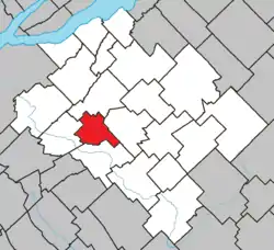 Location within Bellechasse RCM.