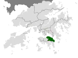 Location of Eastern District within Hong Kong