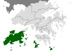 Location of Islands within Hong Kong