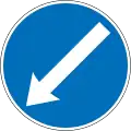 Keep left (right if symbol reversed)