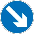 Keep right (keep left if symbol reversed)