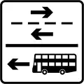 Bus lane (Franchised buses) on major road ahead