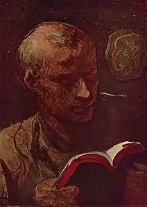 Reader, a painting by Honoré Daumier