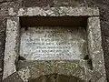 Dedication stone Hopetoun Monument, Mount Hill, Cupar