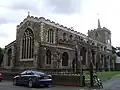 St Mary's Church, Horncastle, Lincolnshire, Ewan Christian gave the church a major restoration in 1859–61 and rebuilt the chancel, its east window, pictured left, was modelled on that at Haltham Church in Lincolnshire