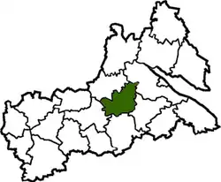 Raion location in Cherkasy Oblast