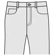 Watch pocket on right front pocket