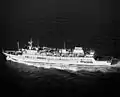 Aerial view of Yenisey underway on 5 May 1989