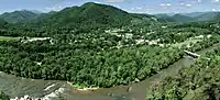 Hot Springs and the French Broad River, as seen from the Appalachian Trail