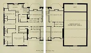 3rd floor plan, 1896.