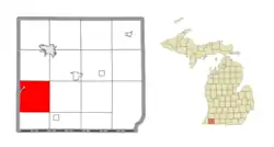 Location within Cass County