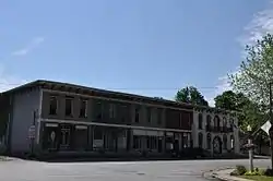 Shops in the center of Howe, one of the township's villages