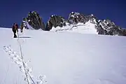 Howser Spires from glacier