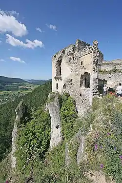 Lietava Castle above the village