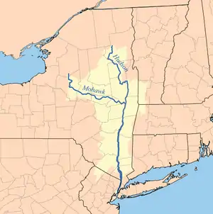 The watershed of the Hudson and Mohawk rivers