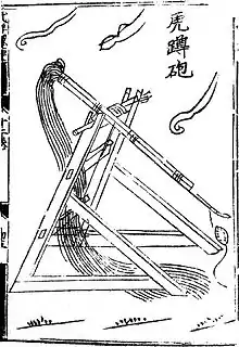 Illustration for Hu dun pao from Chinese book Wujing Zongyao