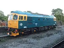 Photograph showing a Class 33/2 locomotive. This sub-class were built to the Hastings line loading gauge.