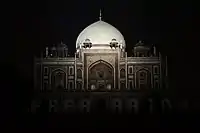 Humayun's Tomb at night