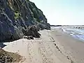 humphrey Head Beach below the cliffs