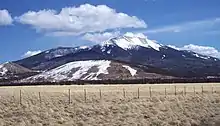 Image 18Humphreys Peak seen on its western side from U.S. Route 180, with Agassiz Peak in the background (from Geography of Arizona)