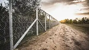 Hungary–Serbia fence, from Hungary