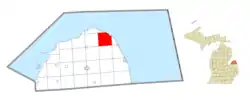 Location within Huron County